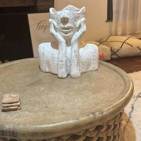 abstract face vase Beautiful handcrafted home accessory adding warmth and texture to any space