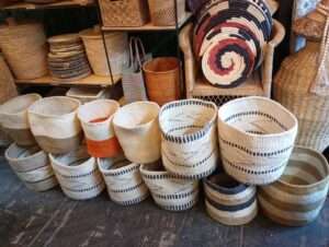big and small baskets Artisan-crafted decorative accessory designed for functional and aesthetic appeal