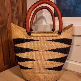 hand basket High-quality woven African décor piece for luxury and minimalist interiors