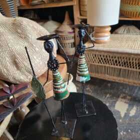 African candle holders A set Premium artisan décor accessory for stylish homes, Airbnbs, and boutique hotels