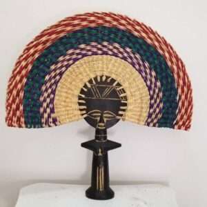 Akuaba hand carved fans Premium artisan décor accessory for stylish homes, Airbnbs, and boutique hotels