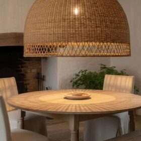 Cane Lamp High-quality woven African décor piece for luxury and minimalist interiors