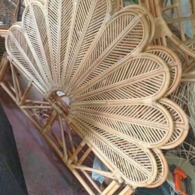 5x6 Cane rattan headboard Elegant boho-inspired interior styling piece crafted for contemporary décor setups