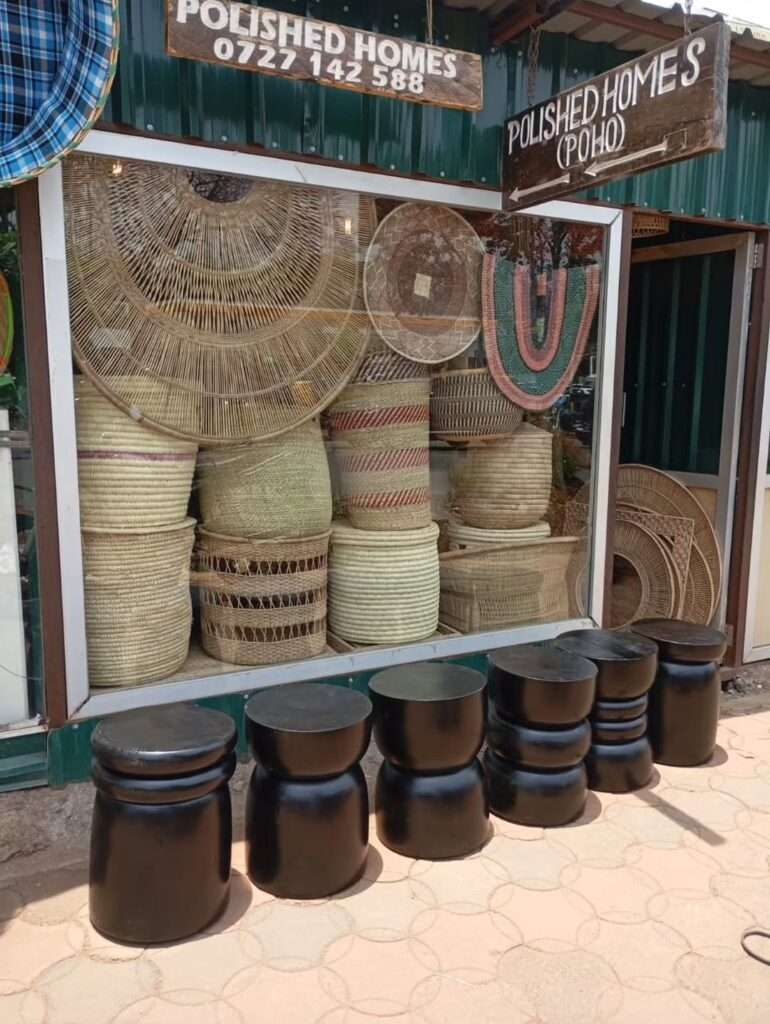 Rustic African décor stump designed as a natural interior accent piece black wooden stumps