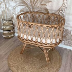 Rattan cradle Elegant boho-inspired interior styling piece crafted for contemporary décor setups
