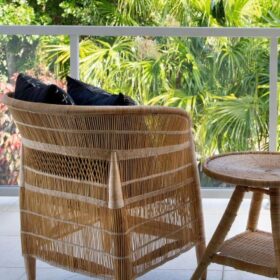 Single Chair table set Authentic made-in-Africa decorative item perfect for living rooms and commercial spaces