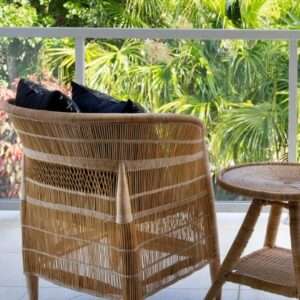 Single Chair table set Authentic made-in-Africa decorative item perfect for living rooms and commercial spaces