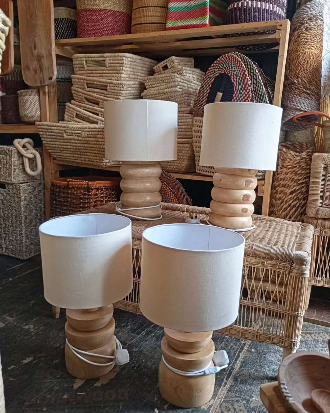 Table Lamps Authentic made-in-Africa decorative item perfect for living rooms and commercial spaces