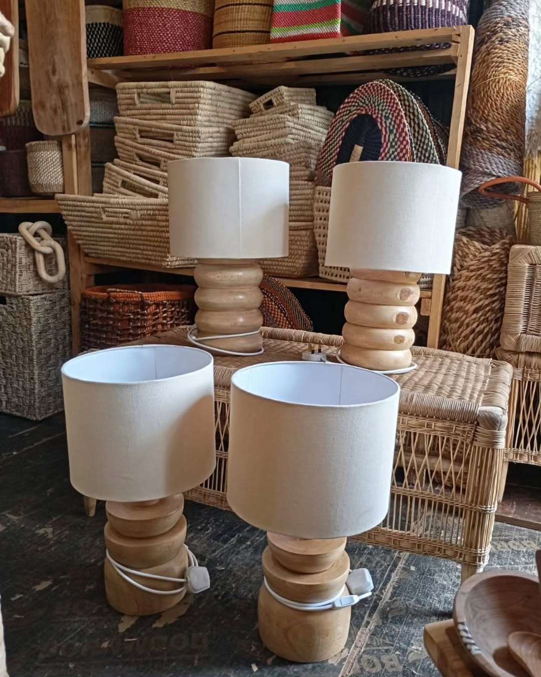 Table Lamps Authentic made-in-Africa decorative item perfect for living rooms and commercial spaces