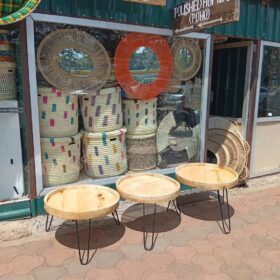 Nesting tables Elegant boho-inspired interior styling piece crafted for contemporary décor setups