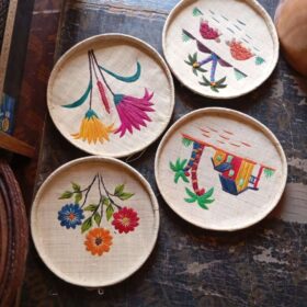 Hand drawn wall art baskets Modern rustic décor element suitable for Airbnb, hotel, and home styling