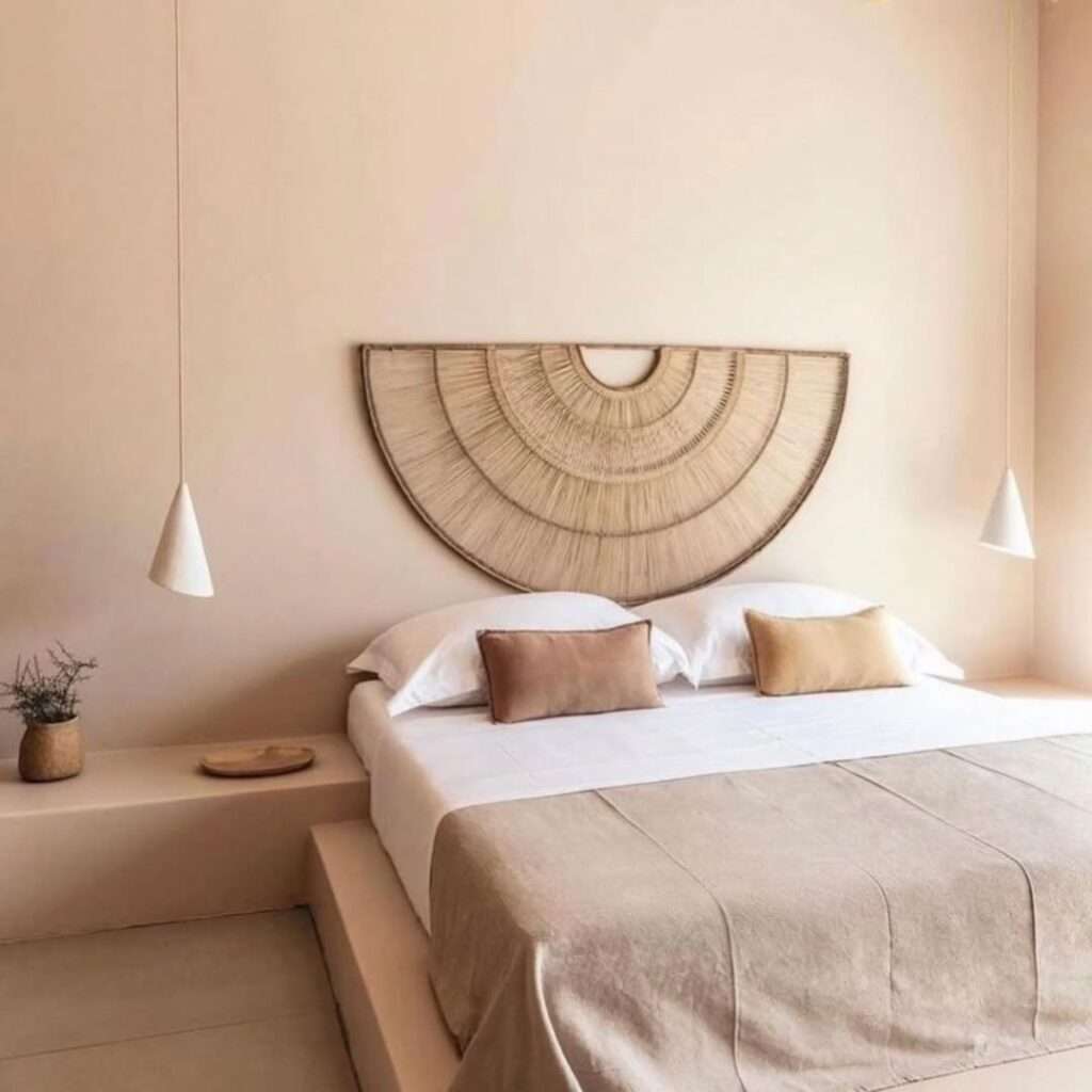 African bohemian décor headboard designed for stylish bedroom interiors