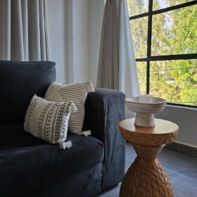 side stool Unique bohemian décor addition for curated living spaces and hospitality interiors