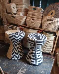 Rwandese-tables Premium artisan décor accessory for stylish homes, Airbnbs, and boutique hotels