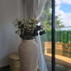 Handcrafted African bohemian home décor piece designed to elevate modern interiors the tesla vase