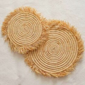 Raffia Placemats Beautiful handcrafted home accessory adding warmth and texture to any space