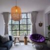 Papasan Chair Stump Table Pendant Vase Set Authentic made-in-Africa decorative item perfect for living rooms and commercial spaces