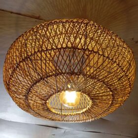 Round in shape Naria lampshade Premium artisan décor accessory for stylish homes, Airbnbs, and boutique hotels