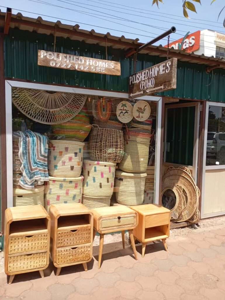 African decorative display stand designed to showcase interior décor pieces night stands