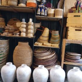 Vintage-style terracotta vases Modern rustic décor element suitable for Airbnb, hotel, and home styling