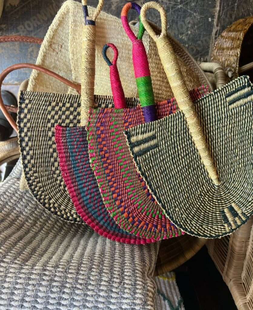 African woven decorative fan designed for stylish wall décor and cultural interiors