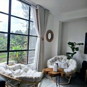 papasan chair set table Unique bohemian décor addition for curated living spaces and hospitality interiors