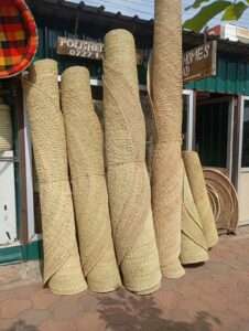 square reeds carpet 6x6 ft High-quality woven African décor piece for luxury and minimalist interiors